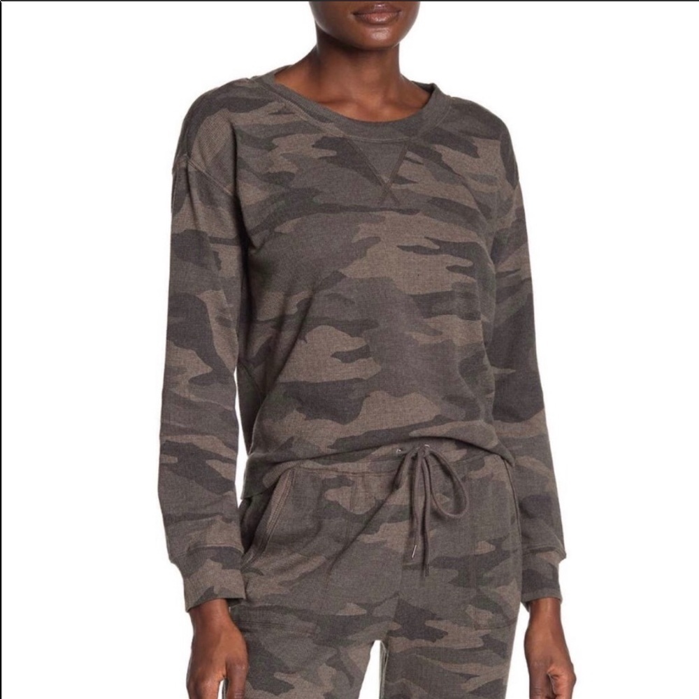 SPLENDID CAMO THERMAL SWEATSHIRT